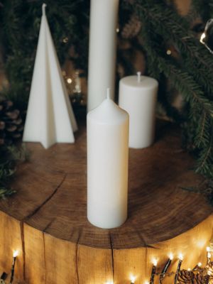 Cilindra sojas sveces - smailo galu